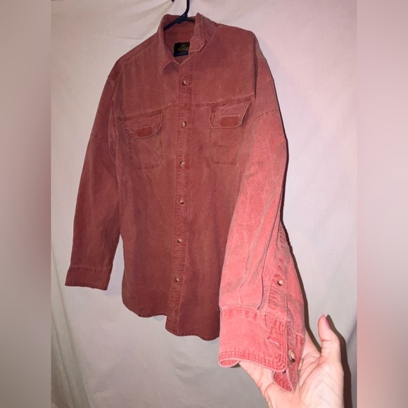 RedHead Men's Casual Button Down Shirt - Rust Red - Picture 7 of 10